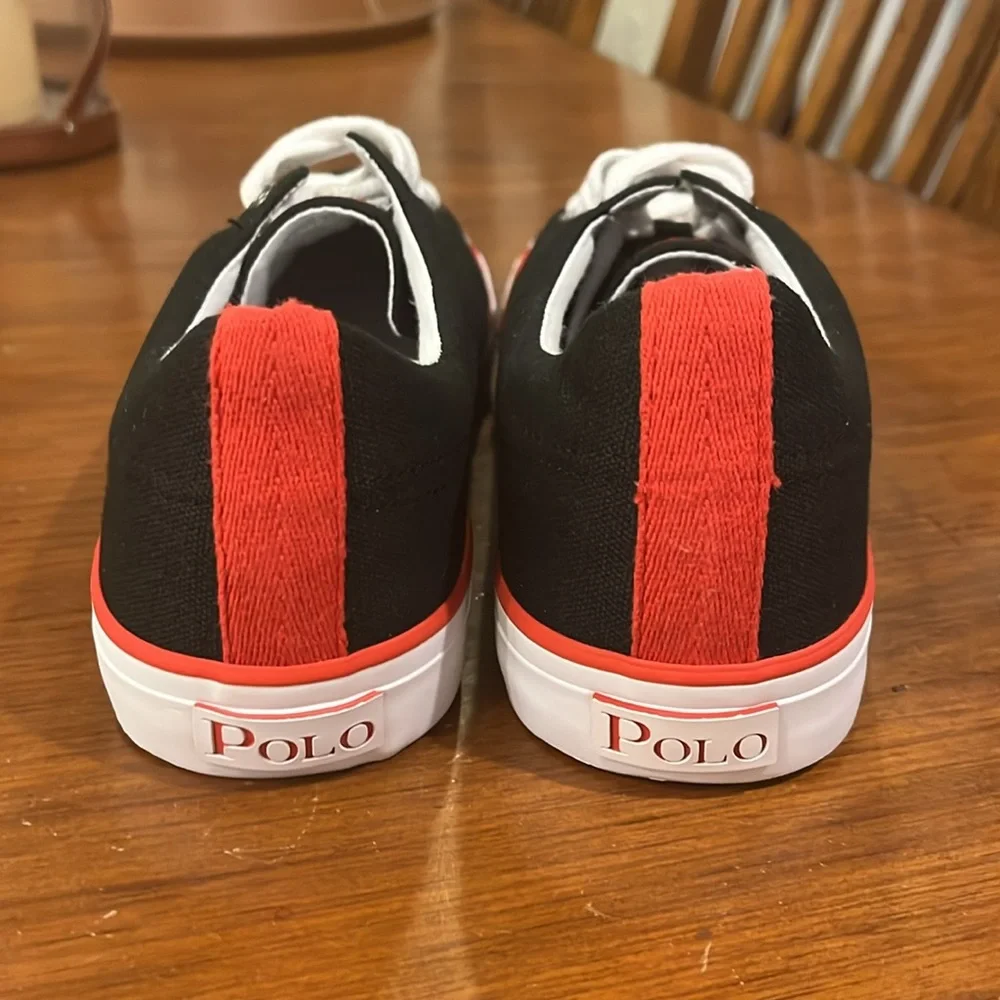 Polo Ralph Lauren Ballards Shoes Sneakers boat new black red Mens Size 10